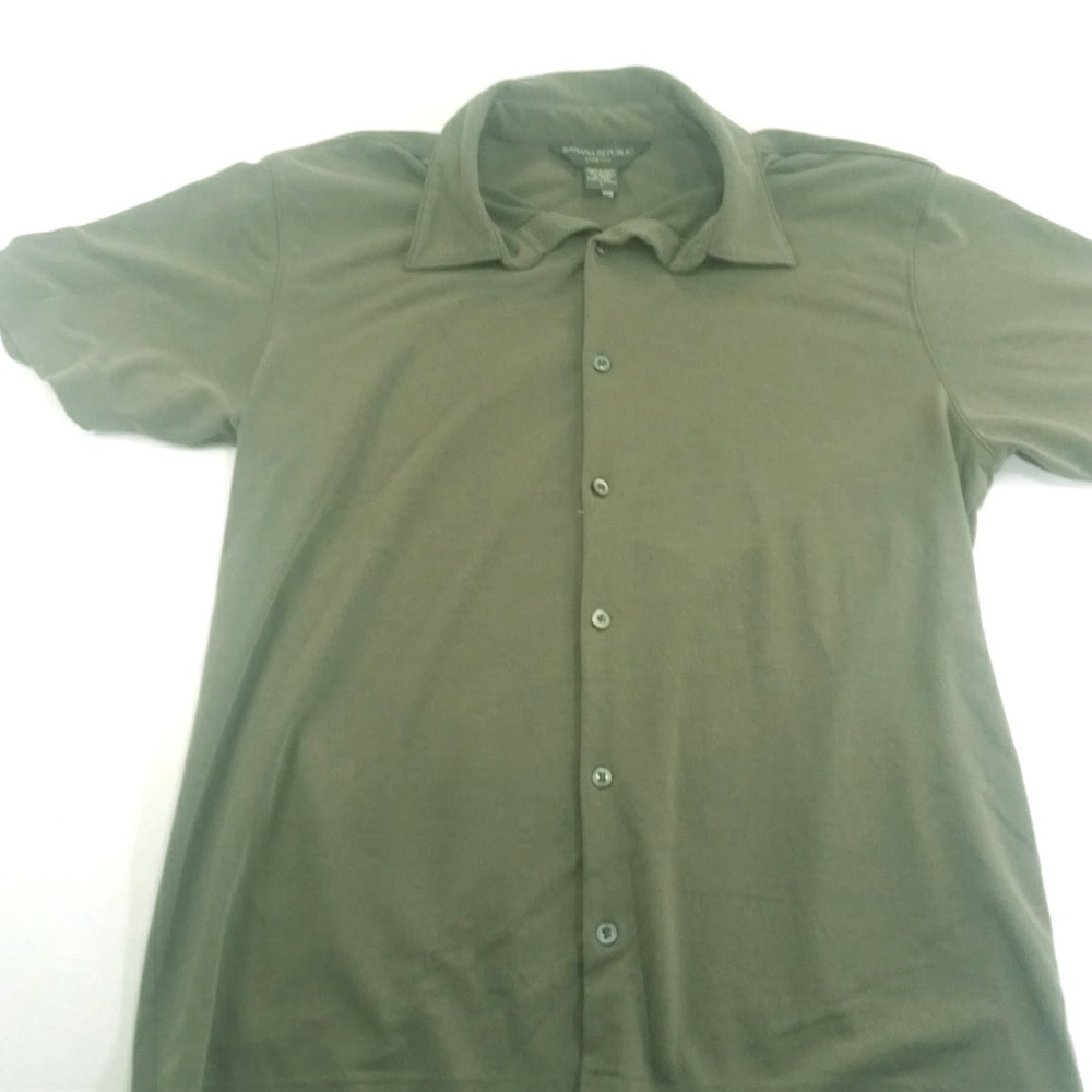 Banana Republic Mens Button Down Shirt Green